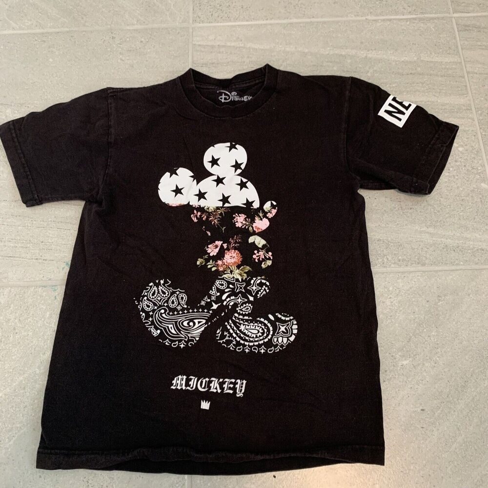 Neff Men's Mickey Mouse Swag Disney Colab T-Shirt Tee Black Size S